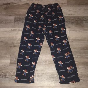 Super Mario blue pajama pants size small